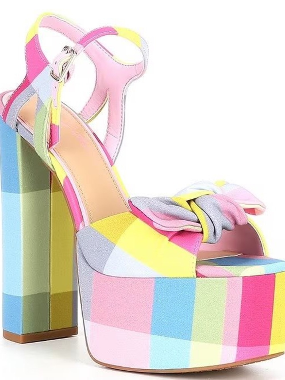 GIANNI BINI x Jess Southern
Carrie Plaid Knotted Bow
Platform Sandals
